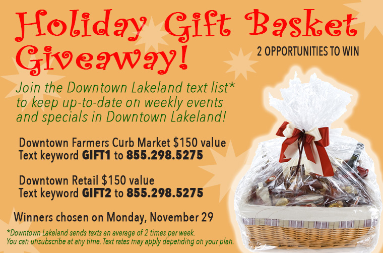 Downtown Lakeland holiday gift basket giveaway